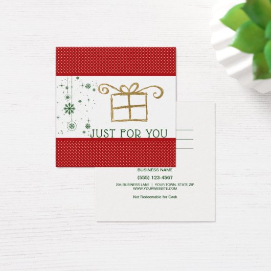 Gewoon voor jou Red Green Gold Cadeau Kaart Certif (Bureau)