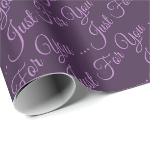 Gewoon voor jou verjaardagspapier in Paarse druif Cadeaupapier