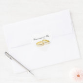 Gewoon voor jullie twee ringen bruiloft hart Stick Sticker (Envelop)