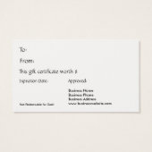 Gewoon voor u cadeau Kaart zwart-wit polka stippen (Achterkant)