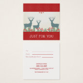 Gewoon voor u rustieke herten cadeau Kaart certifi (Voorkant /achterkant)