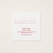 Gewoon voor u rustieke herten cadeau Kaart certifi (Achterkant)