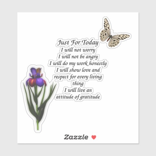 Gewoon voor vandaag Inspirerend sticker