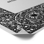 Gewoon voor vandaag zwart bloemig Lijst Poster (Hoek)