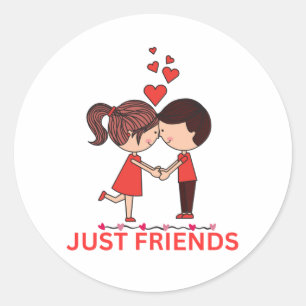 Gewoon vrienden paar Sticker