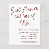 Gewoon vrije tijd en veel plezier Funny Retirement Briefkaart (Voorkant)