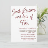 Gewoon vrije tijd en veel plezier Funny Retirement Kaart (Staand voorkant)