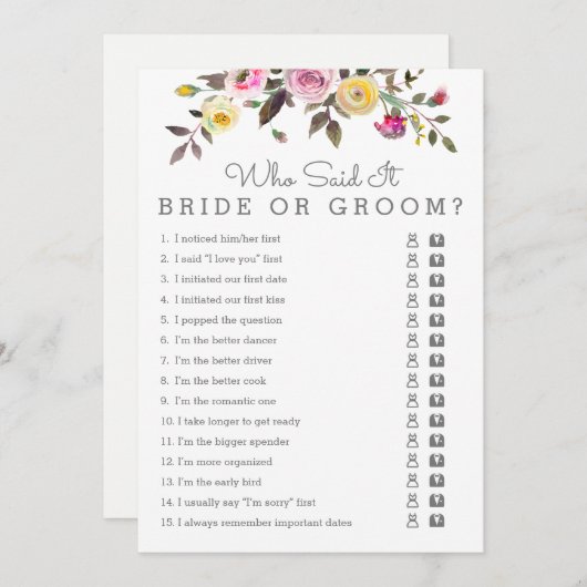 Gewoon  Vrijgezellenfeest dat het spellenkaarten z Kaart (Voorkant / Achterkant)