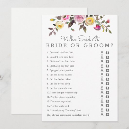 Gewoon  Vrijgezellenfeest die zei dat het spel Kaa Kaart (Voorkant / Achterkant)