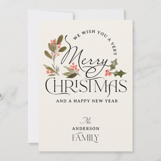 Gewoon vrolijk kerstvakantie Kaart (Voorkant)