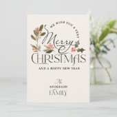 Gewoon vrolijk kerstvakantie Kaart (Staand voorkant)