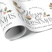 Gewoon vrolijke kerstvakantie cadeaupapier (Rol Hoek)