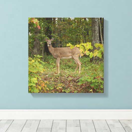 Gewoon wachten canvas afdruk (Insitu (Houten vloer))