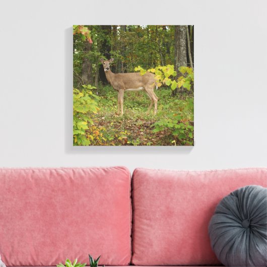 Gewoon wachten canvas afdruk (Insitu (Woonkamer))