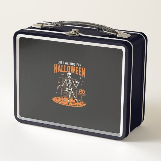 Gewoon wachten op Halloween Skelet Ontwerp_1 (Voorkant)