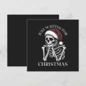Gewoon wachten op kerst feestdagenkaart (Voorkant / Achterkant)
