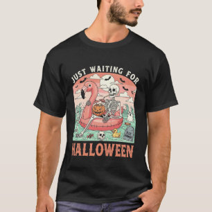Gewoon wachten tot Halloween Grappig Skelet Zomer T-shirt