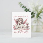 Gewoon wachten tot Valentijn Briefkaart (Staand voorkant)