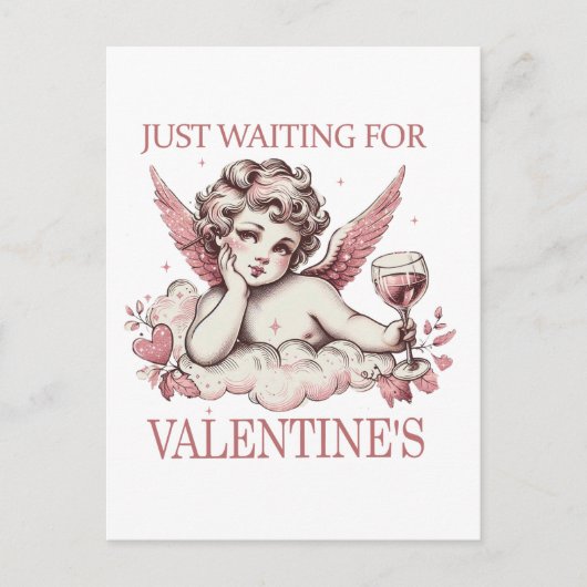 Gewoon wachten tot Valentijn Briefkaart (Voorkant)