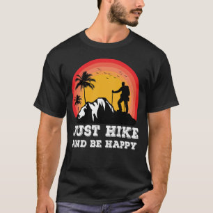 Gewoon wandelen en gelukkig wandelen wandelaar bui t-shirt