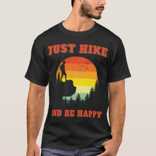 Gewoon wandelen en gelukkig wandelen wandelaar bui t-shirt