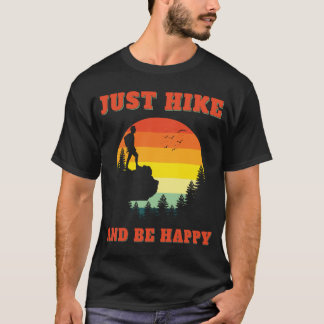 Gewoon wandelen en gelukkig wandelen wandelaar bui t-shirt