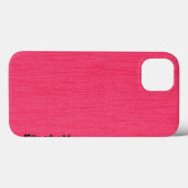 Gewoon warmroze met een monogram houtkorrel Case-Mate iPhone case (Achterkant (horizontaal))