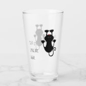 Gewoon wat cartoon van een zwarte kat. glas (Achterkant)