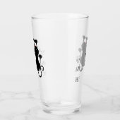 Gewoon wat cartoon van een zwarte kat. glas (Rechts)