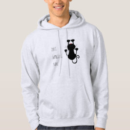 Gewoon wat cartoon van een zwarte kat. hoodie