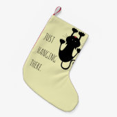 Gewoon wat cartoon van een zwarte kat. kleine kerstsok (Voorkant (Hangend))