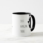 Gewoon wat cartoon van een zwarte kat. mok (Voorkant rechts)