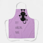 Gewoon wat cartoon van een zwarte kat. schort (Voorkant)