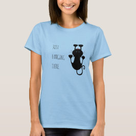 Gewoon wat cartoon van een zwarte kat. t-shirt