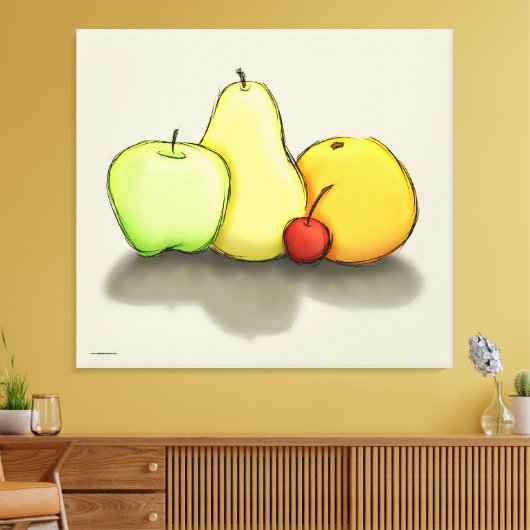 Gewoon wat fruit canvas afdruk (Insitu (Woonkamer))
