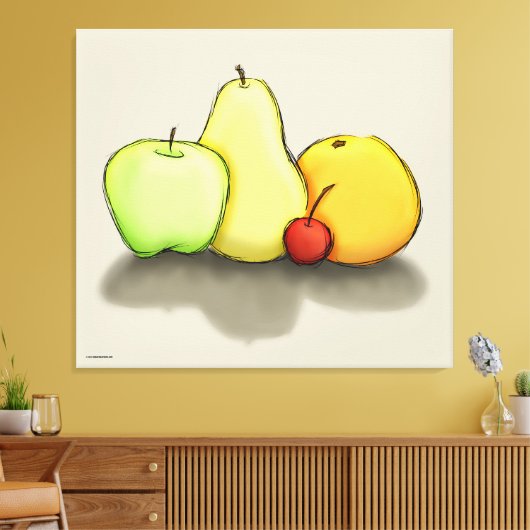 Gewoon wat fruit canvas afdruk (Insitu (Woonkamer))