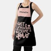 Gewoon wat liefdescitaat roenen zwart koken schort (Insitu)