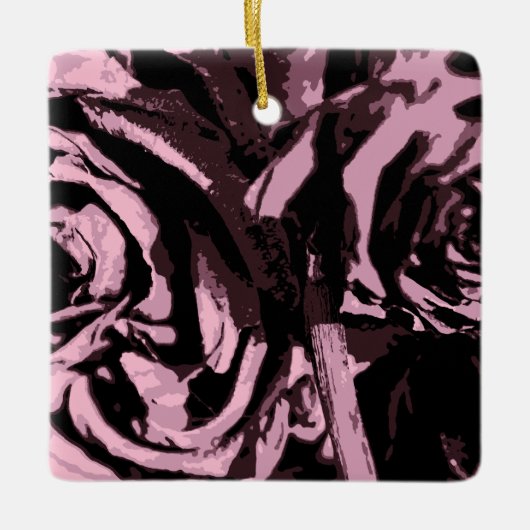 Gewoon wat Rozen Keramisch Ornament (Voorkant)