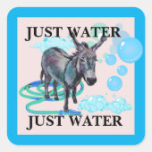 Gewoon water vierkante sticker (Voorkant)