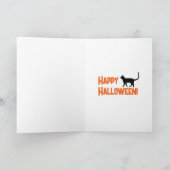 Gewoon weer een gekke kat dame heks Halloween Feestdagen Kaart (Binnen)