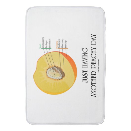 Gewoon weer een peachy day perzik anatomie badmat (Voorkant Verticaal)