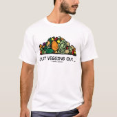Gewoon wegtrekken... (vegetarische Humor) T-shirt (Voorkant)