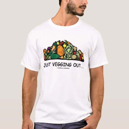 Gewoon wegtrekken... (vegetarische Humor) T-shirt (Voorkant)
