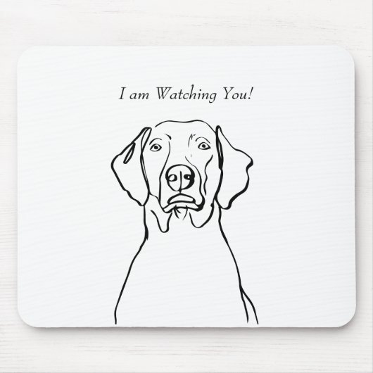 Gewoon Weimaraner: personaliseer uw bericht! Muismat (Voorkant)