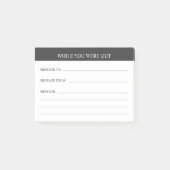 Gewoon White Grey Phone Message Post-it® Notes (Voorkant)