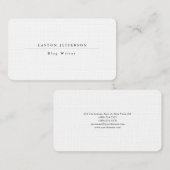 Gewoon White Simple Trend Professional Web Interne Visitekaartje (Voorkant / Achterkant)