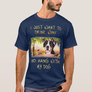 Gewoon wijn willen Drinken en meer Zwitsers Mou wi T-shirt