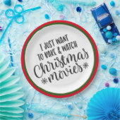 Gewoon willen bakken & kijken Kerstmis films Papieren Bordje (Feest)