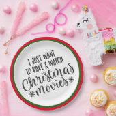 Gewoon willen bakken & kijken Kerstmis films Papieren Bordje (Feest)