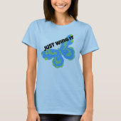 Gewoon Wing It Blue Butterfly T-shirt (Voorkant)